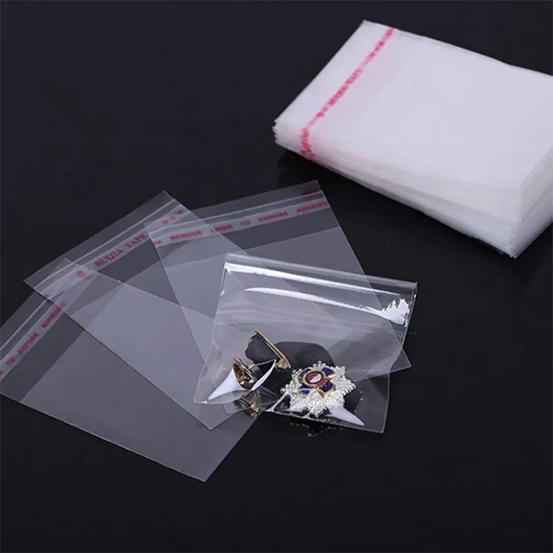 Custom Clear Plastic Packing Seal Self Adhesive Transparent Resealable Opp Bag