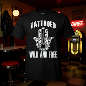 Tattooed Wild And Free Tattooed <b>Colour</b> Rockabilly T-<b>Shirt</b> - Product Image 3