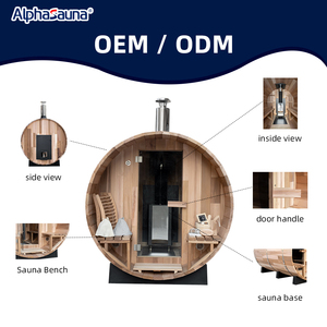 Sauna <span class=keywords><strong>de</strong></span> Barril Económica para 6 Personas, Nueva, <span class=keywords><strong>de</strong></span> <span class=keywords><strong>Madera</strong></span> <span class=keywords><strong>de</strong></span> Cedro Rojo Canadiense Puro, Sauna Exterior con Estufa <span class=keywords><strong>de</strong></span> Leña <span class=keywords><strong>y</strong></span> Ducha - Product Image 3