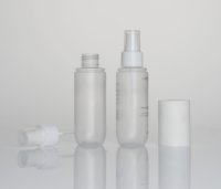 Flacon de parfum rond en PET givré vide de 90 ml, emballage pour soins personnels, flacon pulvérisateur avec pompe à brume fine