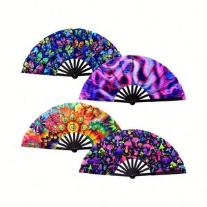 Ventilador Plegable Ecológico 2023 de Gran Venta, con Logotipo Personalizado Impreso, de Bambú, con Protección UV, Técnica de Pintura, Ideal para Eventos. - Product Image 2