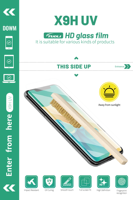 Film protecteur d'écran en verre UV X9H à prix d'usine, film anti-reflet, film protecteur d'écran à polymérisation par lumière pour tous les appareils