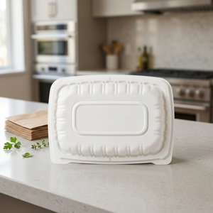 Kotak <span class=keywords><strong>Burger</strong></span> Plastik Ramah Lingkungan Baru, Dapat Digunakan Kembali, Bebas PFAS, Bebas BPA, Aman untuk Microwave, dengan Tutup, untuk Makanan Bawa Pulang - Product Image 2