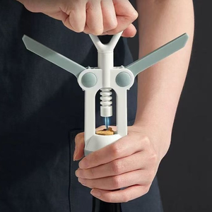 Wholesale <b>Wine</b> Opener Corkscrew for <b>Bottles</b> Premium <b>Plastic</b> Stainless Steel Easy to Use Ergonomic Handle Accessory Home Bar - Product Image 4