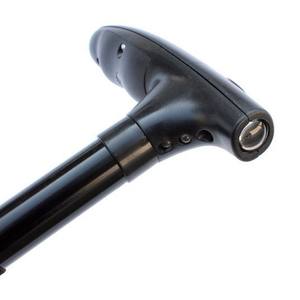 Bastón triangular plegable de aleación de aluminio para personas mayores, telescópico, ligero, plegable, negro, 3 secciones - Product Image 3