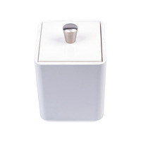 Boîte en bois laqué personnalisée KSA Jeddah Season, boîte carrée blanche brillante avec poignée en métal pour cadeau du Ramadan et rangement à domicile