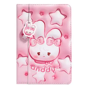 Manufacturer 3D Pink Rabbit Notebook for Print Waterproof Writing Notebook Plastic Cover School