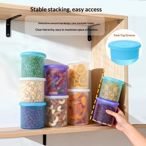 Contenitore per alimenti sigillato a tenuta stagna, scatola per snack in silicone riutilizzabile con coperchio per il pranzo e per il trasporto - Product Image 3
