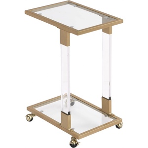 <span class=keywords><strong>Mesa</strong></span> Auxiliar Transparente <span class=keywords><strong>de</strong></span> Acrílico en Forma <span class=keywords><strong>de</strong></span> C <span class=keywords><strong>con</strong></span> <span class=keywords><strong>Ruedas</strong></span>, <span class=keywords><strong>Mesa</strong></span> Rodante <span class=keywords><strong>para</strong></span> Portátil y Aperitivos <span class=keywords><strong>para</strong></span> Sofá/Cama, Estante <span class=keywords><strong>de</strong></span> Vidrio Templado, Bandeja Móvil <span class=keywords><strong>para</strong></span> <span class=keywords><strong>TV</strong></span> - Product Image 1