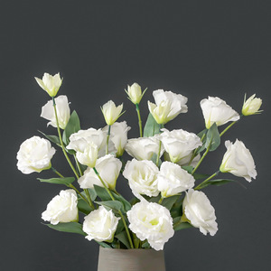 Flores Artificiales Lisianthus Populares para Decoración de Bodas, de Seda, 10 cm, Accesorios para Fotografía en Exteriores, Decoración del Hogar - Product Image 4