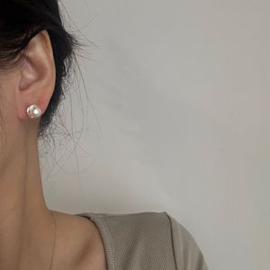 S925 Pure <b>Silver</b> Elegant Simple Design Fashionable Freshwater <b>Pearl</b> Flower <b>Earrings</b> for Commuting - Product Image 4