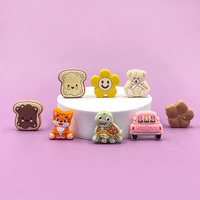Perles en silicone pour bébé, perles de dentition, animaux de dessin animé, breloques, vente en gros