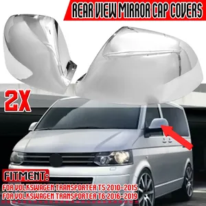 ฝาครอบกระจกมองหลังรถยนต์แบบใหม่ 2 ชิ้น สำหรับรถยนต์ VW Volkswagen Transporter T5 ปี 2010-2015 T5.1 T6 ปี 2016-2019 ฝาครอบกระจกมองหลัง - Product Image 1