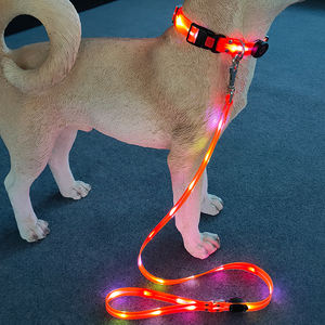 <span class=keywords><strong>2026</strong></span>년형 USB 충전식 <span class=keywords><strong>LED</strong></span> 개 목걸이, 솔리드 패턴 나일론 소재, 리본 장식으로 색상 변경 가능 - Product Image 6