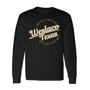 T-Shirt a Maniche Lunghe Weslaco Texas, Edizione Limitata, Design Atletico Retrò, Unisex, Collo Tondo, per Adulti, Promozionale - Product Image 2