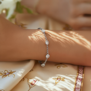 Pulsera de Moda Amy Amy, Cadena de Plata 925 con Cristales de Imitación en Forma de Gota de Agua, Estilo Minimalista para Uso Diario, Joyería para Mujer - Product Image 2