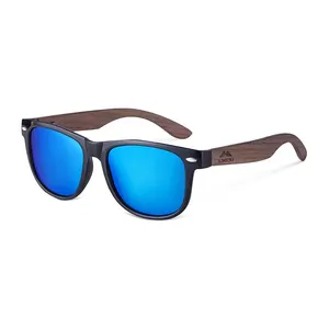 Retro Wood Sunglasses for Men and Women Polarized Lenses Layer of UV Blocking Coating