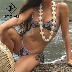 Traje de Baño Profesional de Lujo con Estampado Hawaiano, de Un Solo Hombro, OEM, Personalizado, de Nailon Reciclado - Product Image 2