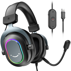 Audífonos <span class=keywords><strong>Fifine</strong></span> H6 de 3.5mm, Audífonos para Juegos con Cable USB de 7.1 Canales, Auriculares con Cancelación de Ruido RGB - Product Image 3