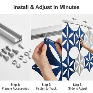 Diviseur acoustique 3D unique en PET E0 ROHS, polyester, contrôle du bruit, installation <span class=keywords><strong>facile</strong></span>, pour clubs, centres de fitness, réceptions - Product Image 6