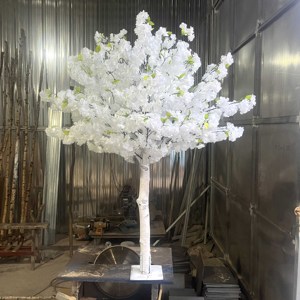 <span class=keywords><strong>Arbre</strong></span> de fleurs de cerisier artificiel décoration de mariage en plein air décoration d'hôtel peut être personnalisé blanc cerisier artificiel - Product Image 1