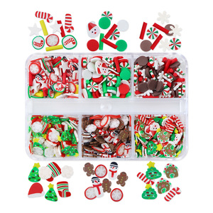 Autocollants pour ongles en argile à appliquer facilement, 6 grilles, motifs Père Noël et flocons de neige, pour la décoration des ongles - Product Image 5
