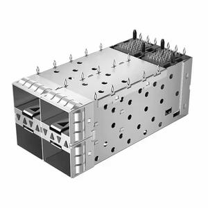 2007637-5 Ângulo Direito Press-Fit Blindado Ganged 2x2 SFP + Receptáculo Gaiola Equipamento De Fibra Óptica - Product Image 5