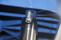 Chariot de table en plastique industriel avec garde-corps, roues pivotantes à 360 degrés, capacité de 400 kg, entièrement silencieux, main courante double couche, 35,5 pouces X