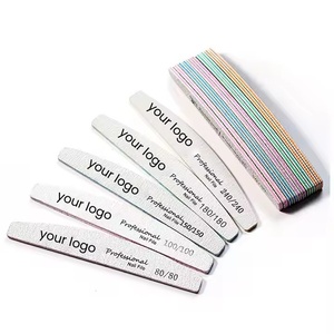 Emery Board Nails Custom Manicure 80/100 Mini Korea Professional Nail Files All Shapes zebra