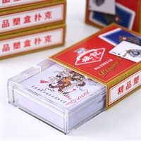 Jeu de cartes de poker standard écologique et durable, prêt à l'emploi en entrepôt, avec boîte, pour les jeux de loisirs familiaux et les marchands de cartes à jouer