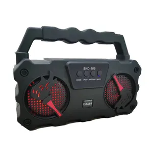Redwingy Best 3 Inches Super Bass Stereo Bt Speaker High Power Outdoor Portable Speaker Radio Wireless RGB Lights Loudspeaker