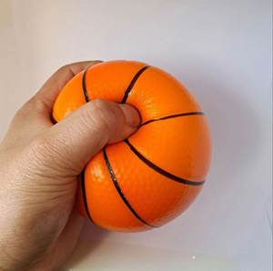 Pelota Antiestrés de Espuma de PU de 10 cm, Pelota de Baloncesto Suave y Apretable de 4'', Pelota Deportiva con Diseño de Dibujos Animados, Juguetes para Aliviar el Estrés, Regalos Promocionales - Product Image 2