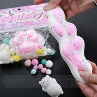 Jouets Squishy Taba anti-stress tendance 2025 – Jouets silencieux en forme de chat et de patte, Squishies Kawaii pour enfants