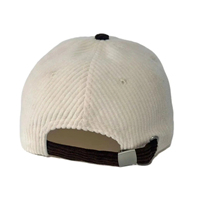 Topi Snapback dua warna kualitas tinggi topi Corduroy pinggiran melengkung kustom Logo bordir topi korduroi terstruktur