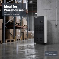 Dehumidifier Industri Listrik Ansmen 240L/Hari dengan Roda, Layar Digital & Timer 380V untuk Garasi Parkir & Ruang Bawah Tanah