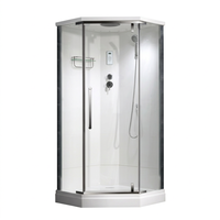 Cabine de douche intelligente plaquée titane sans plomb pour hôtel, villa et salle de bain