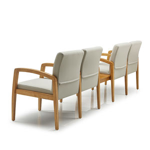 منطقة انتظار بإطار معدني من الجلد ، مقاعد مزدوجة في المستشفى ، غرفة انتظار عامة لصالون الحلاقة - Product Image 4