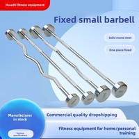 Électroplaqué N° Barres d'haltères fixes en acier 45, droites et courbées, construction robuste en acier massif pour usage commercial en salle de sport, disponibles
