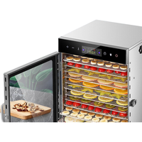 Volautomatische Intelligente 12 Trays Roestvrijstalen Fruit En Groenten Uitdroging Machines Groenten Droogmachine