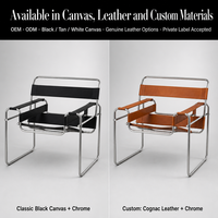 Chaises Signature Designées, Chaise à Sangles en Cuir Vegan Lisse et Robuste