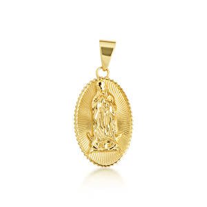 Guadalupe Filigree เคร่งศาสนา <span class=keywords><strong>Virgin</strong></span> <span class=keywords><strong>Mary</strong></span> <span class=keywords><strong>Medallion</strong></span> จี้สแตนเลสกันน้ำสร้อยคอเครื่องประดับแฟชั่นสำหรับผู้หญิง - Product Image 6