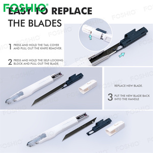 Foshio Tùy Chỉnh Logo DIY Nghệ Thuật Thủ Công Giấy Cắt Dao Bọc Hộp Tiện Ích Lưỡi Dao - Product Image 4