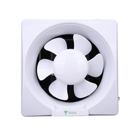 Ventilateur mural, ventilateur axial électrique en plastique, ventilateur d'extraction à persiennes pour salle de bain domestique