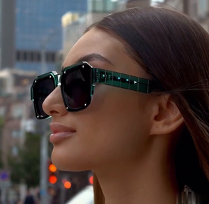 Модные Квадратные Солнцезащитные очки для мужчин негабаритные специальные виски дизайн солнцезащитные очки для женщин винтажные очки с заклепками - Product Image 1