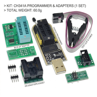 Programador USB CH341A CH341B para EEPROM BIOS, Grabador de Memoria Flash SPI Serie 24 25 con Clip de Prueba SOIC8 SOP8