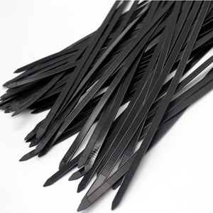 工場在庫 ナイロン66製 セルフロック式ケーブルタイ 黒 白 プラスチック製ジップタイ 長さ200mm 300mm 350mm 幅12mm 9mm 5.3mm - Product Image 4