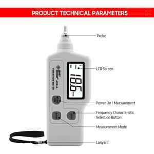 Gamme de mesure 0,1~199,9 m/s Vibromètre numérique Vibromètre LCD Analyseur de fréquence de vibration électronique Testeur - Product Image 2