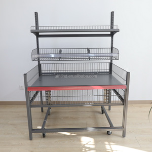 ถังขยะตาข่ายสำหรับซูเปอร์มาร์เก็ตตารางใหม่พร้อมล้อถอดออกได้วัสดุเหล็กบรรจุในกล่อง - Product Image 3