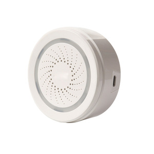 Sensor de alarma de sonido y luz inteligente WiFi, control por aplicación Zigbee, material plástico alimentado por batería para seguridad del hogar - Product Image 1