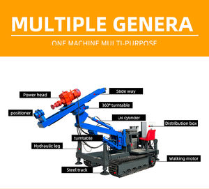 Niedriger Preis Großhandel kleine hydraulische Tunnel bohr anlage Bergbau das Loch Crawler Wasser brunnen bohr gerät - Product Image 6